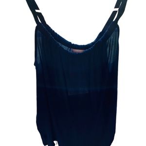 Ann Taylor Loft navy sheer top, size M, never warn